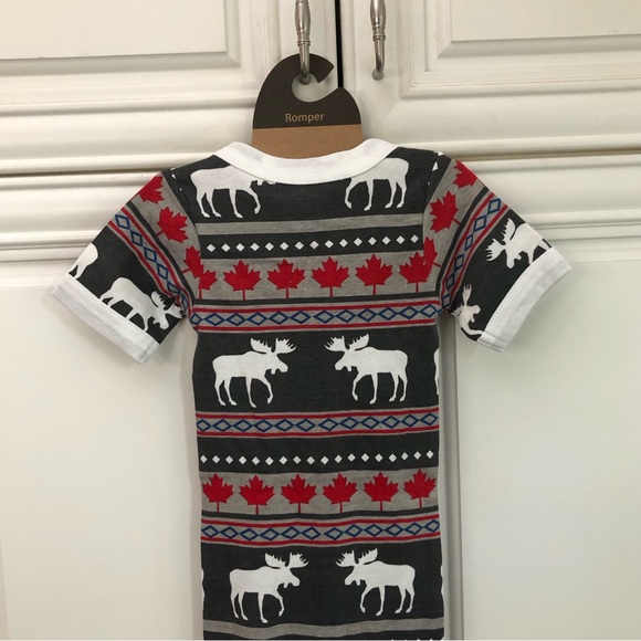 NWT LAZY ONE Moose Fair Maple Infant Romper - Picture 6 of 10